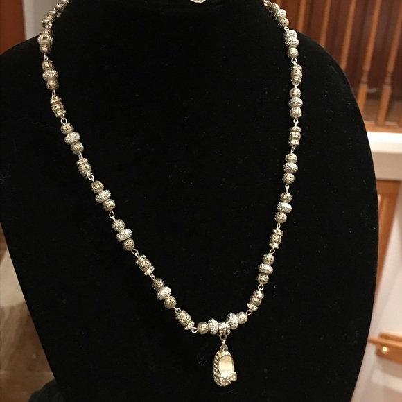 silver slipper matching Necklace & Bracelet - Picture 2 of 4